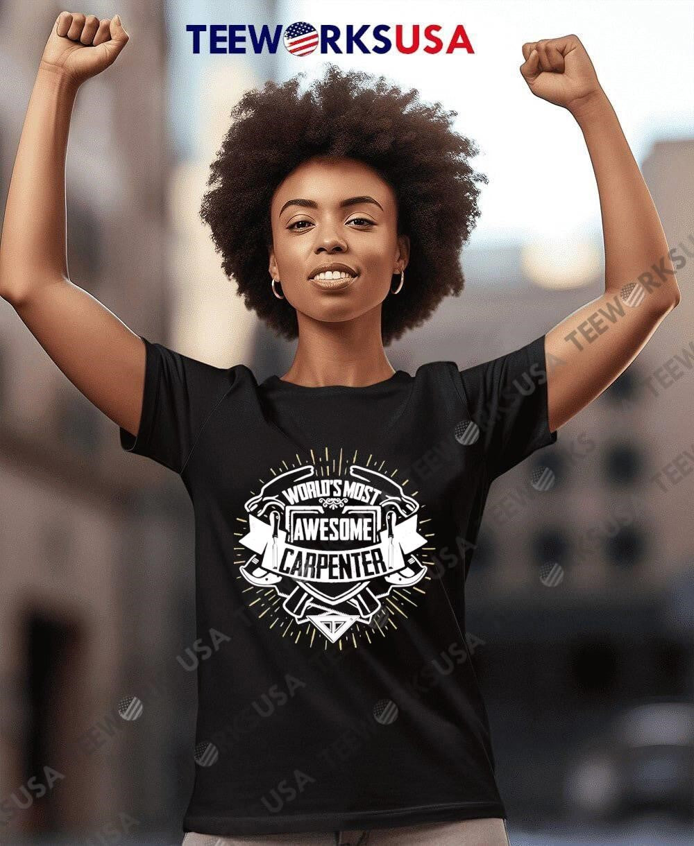 World's Most Awesome Carpenter logo - Adult & Kids T-Shirts, Sweatshirts & Hoodies apparel design preview 8