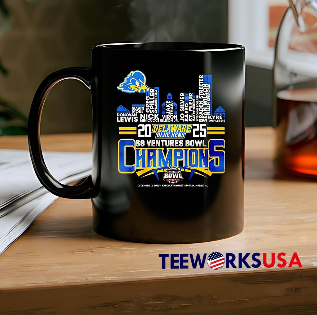 Delaware Fightin Blue Hens 68 Ventures Bowl Champions - Adult & Kids T-Shirts, Sweatshirts & Hoodies apparel design preview 2