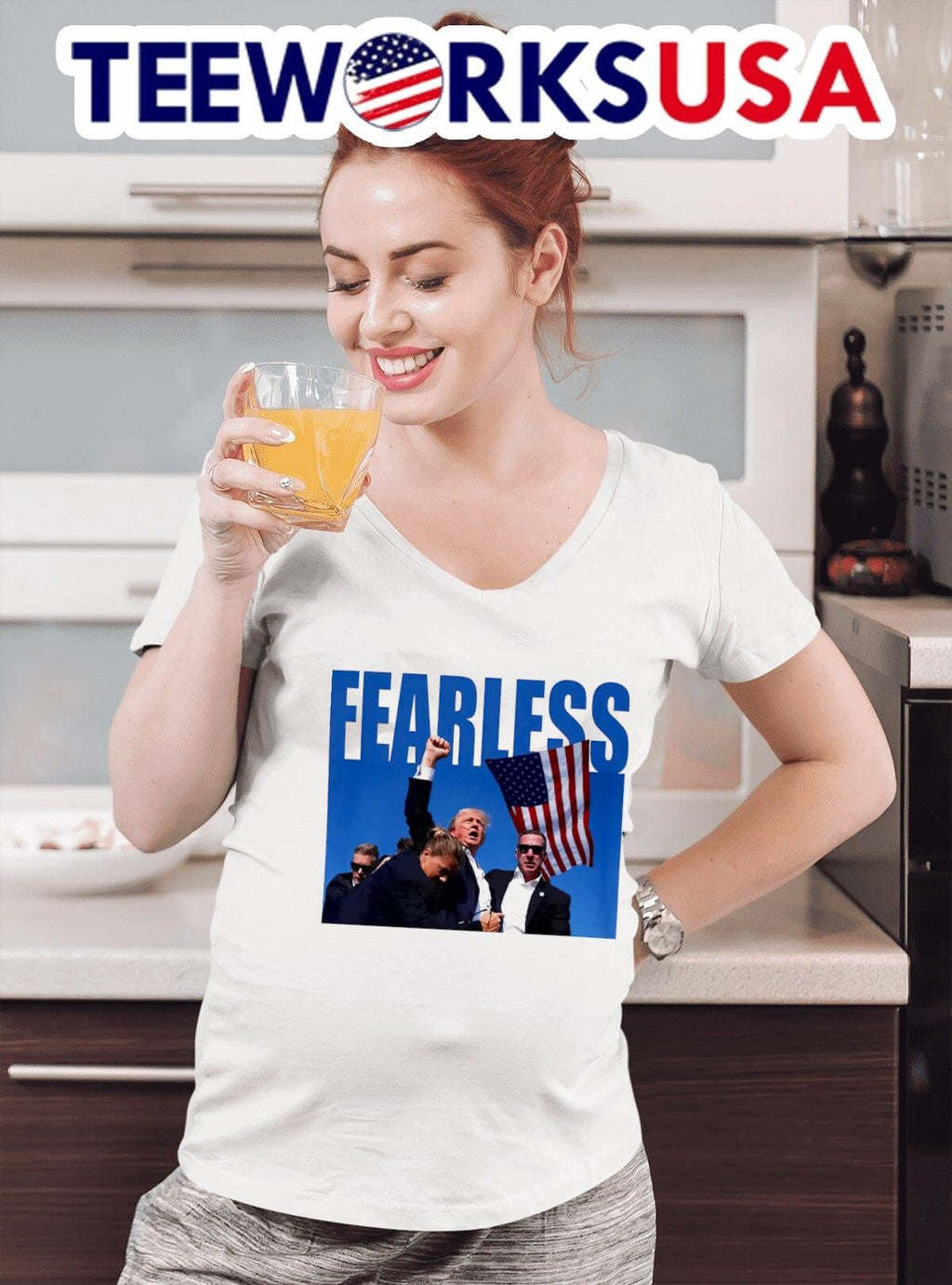 Donald Trump fearless - Adult & Kids T-Shirts, Sweatshirts & Hoodies apparel design preview 4