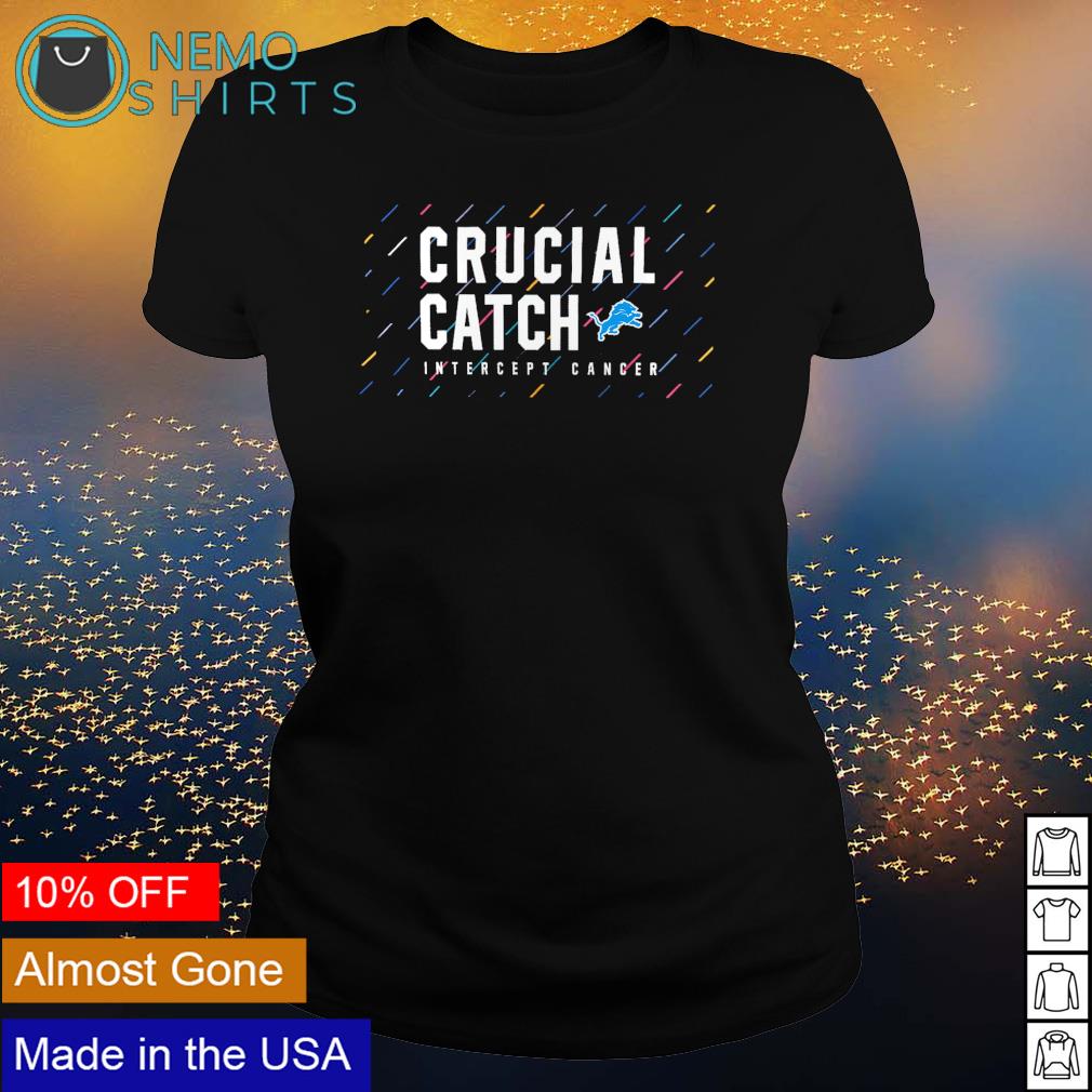 Detroit Lions 2021 crucial catch intercept cancer - Adult & Kids T-Shirts, Sweatshirts & Hoodies apparel design preview 3