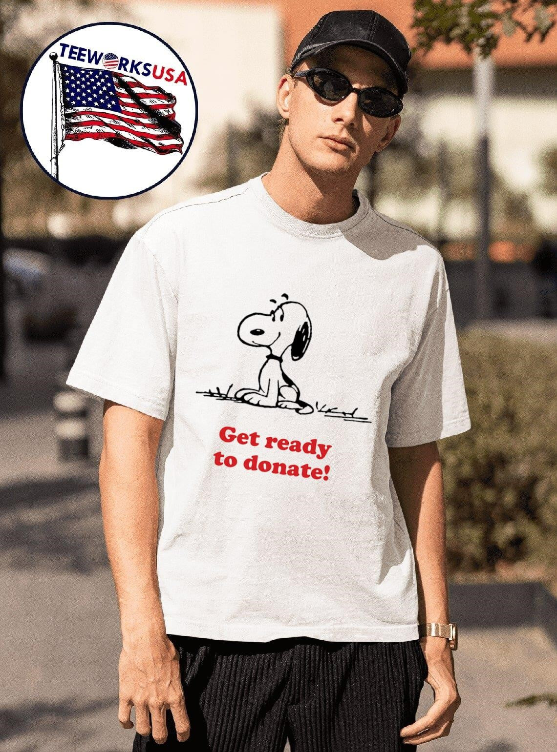 Peanuts x American Red Cross get ready to donate - Adult & Kids T-Shirts, Sweatshirts & Hoodies apparel design preview 1