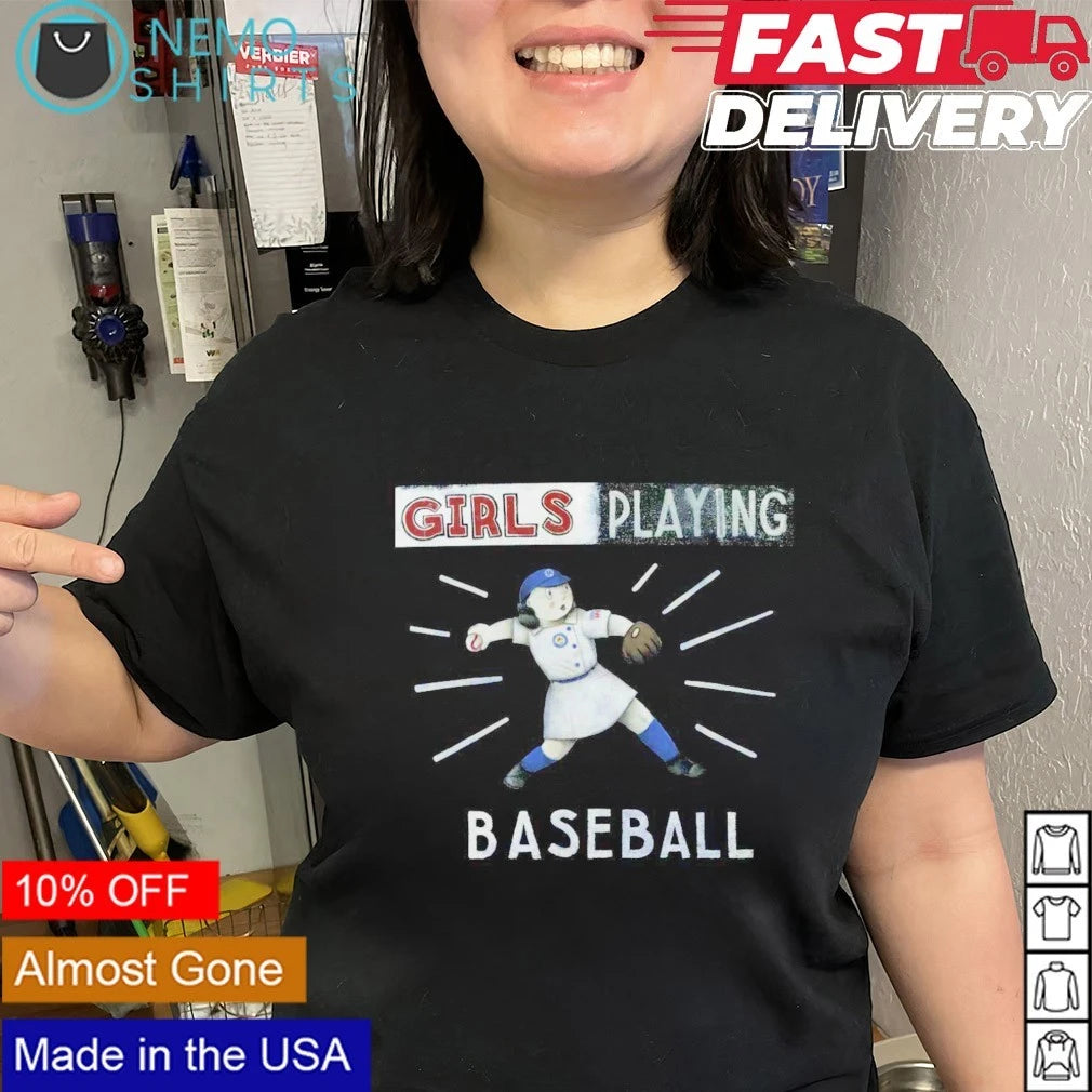 Girls Playing Baseball softball youth sports - Adult & Kids T-Shirts, Sweatshirts & Hoodies apparel design preview 2