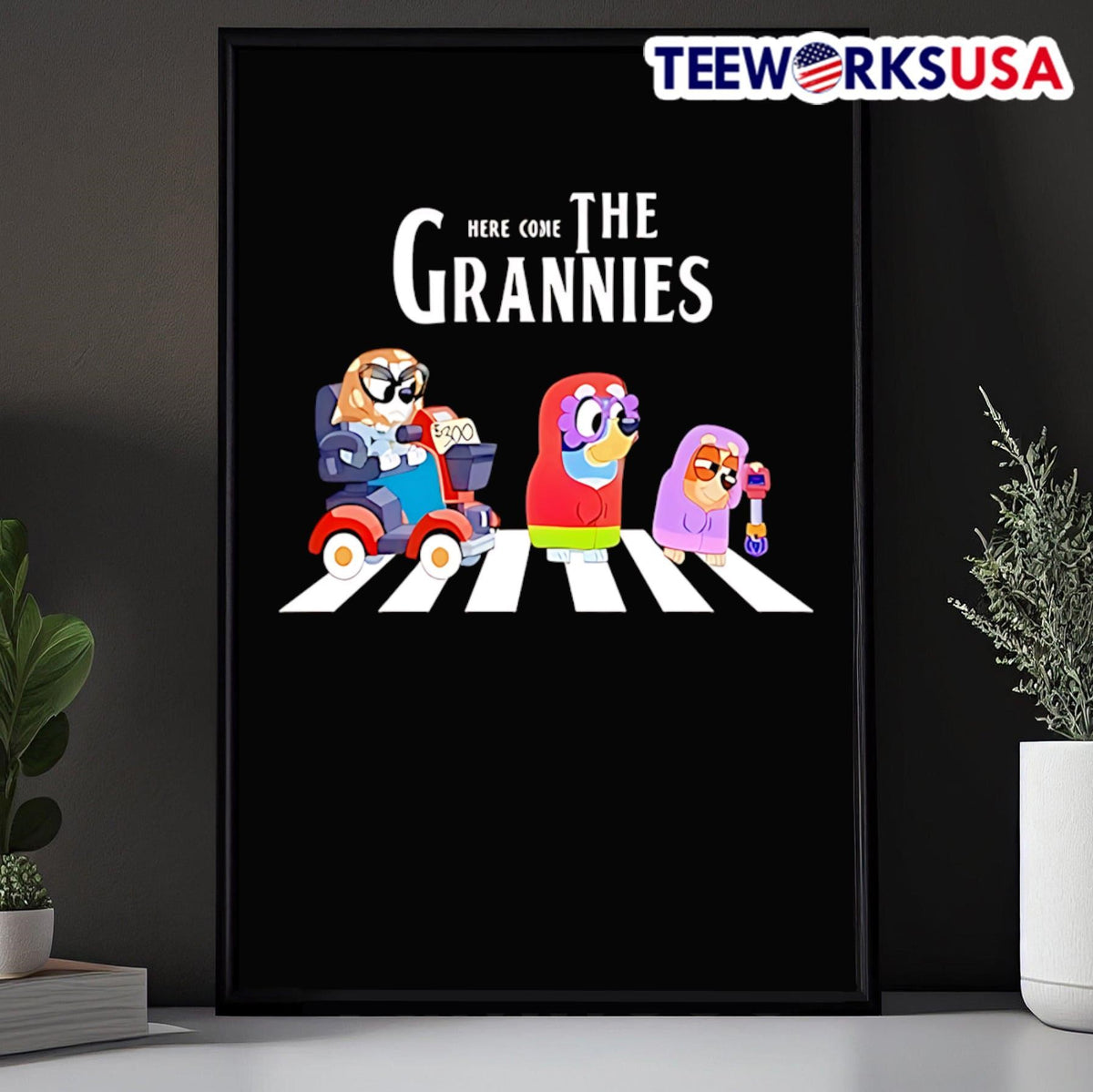 Here come the Grannies Abbey Road - Adult & Kids T-Shirts, Sweatshirts & Hoodies apparel design preview 5