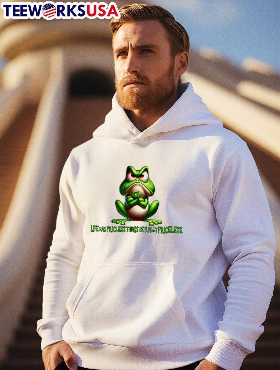 Frog life has priceless things actually - Adult & Kids T-Shirts, Sweatshirts & Hoodies apparel design preview 2