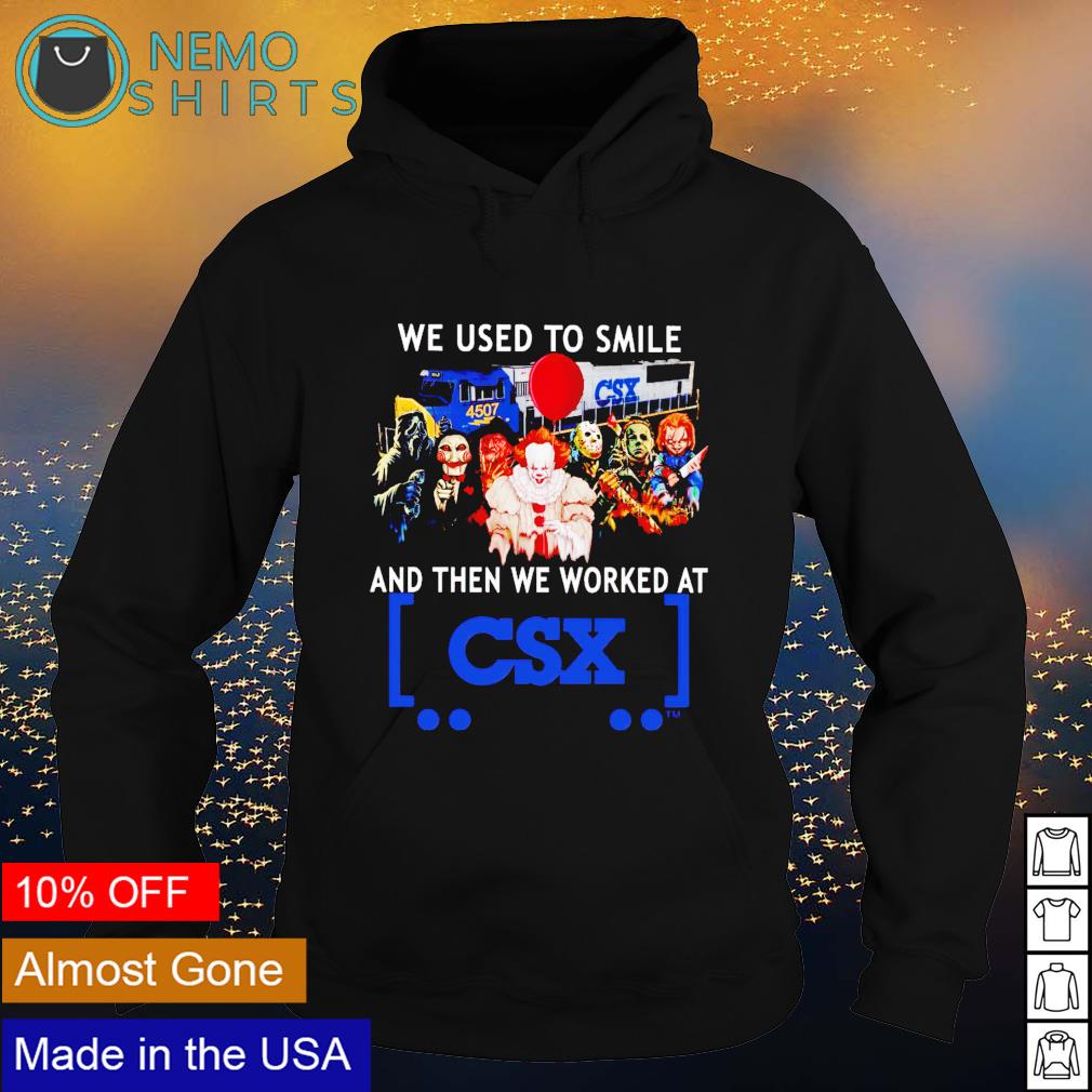 Horror Halloween we used to smile and then worked at - Adult & Kids T-Shirts, Sweatshirts & Hoodies apparel design preview 2