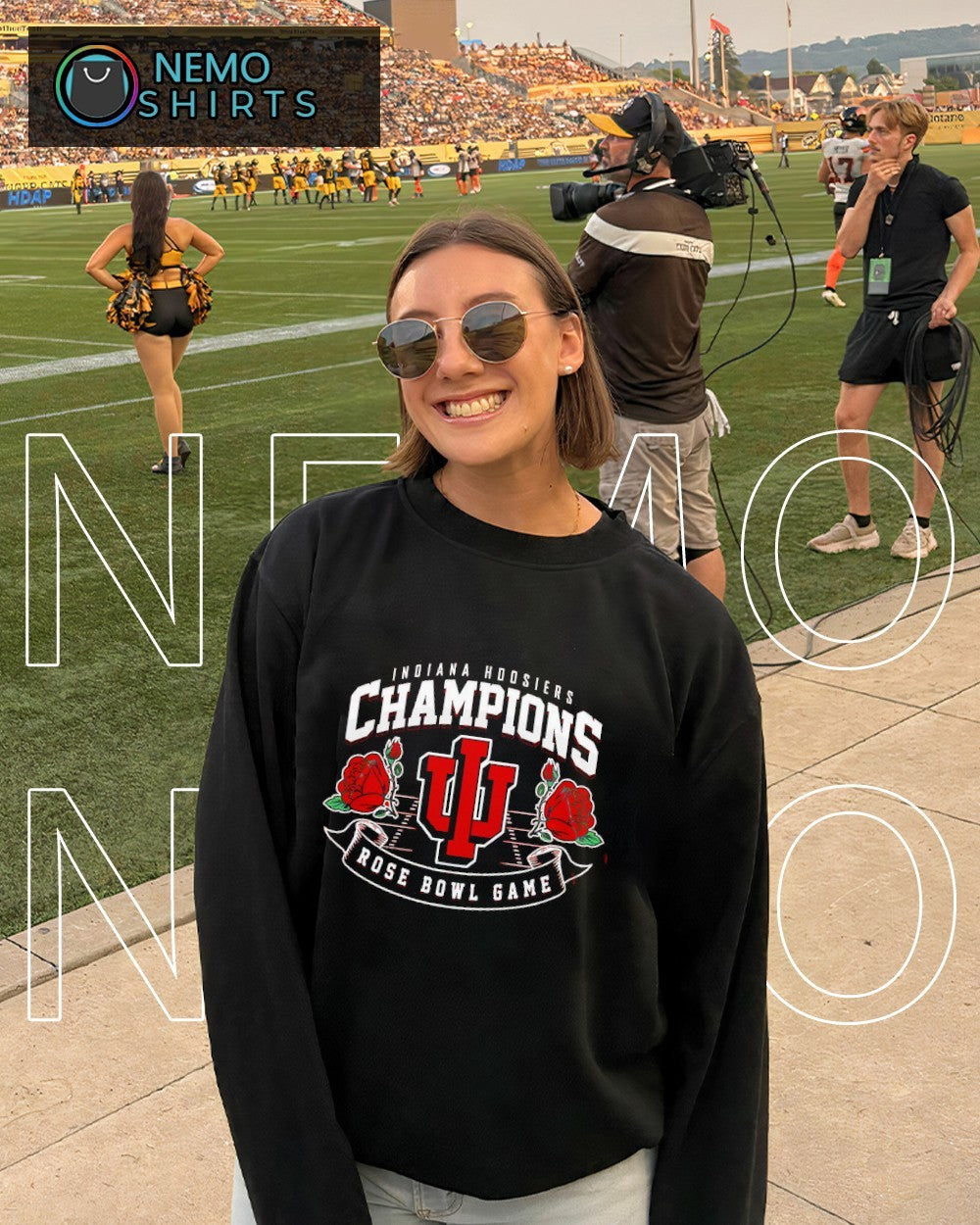 Indiana Hoosiers 2026 Rose Bowl game champions - Adult & Kids T-Shirts, Sweatshirts & Hoodies apparel design preview 4