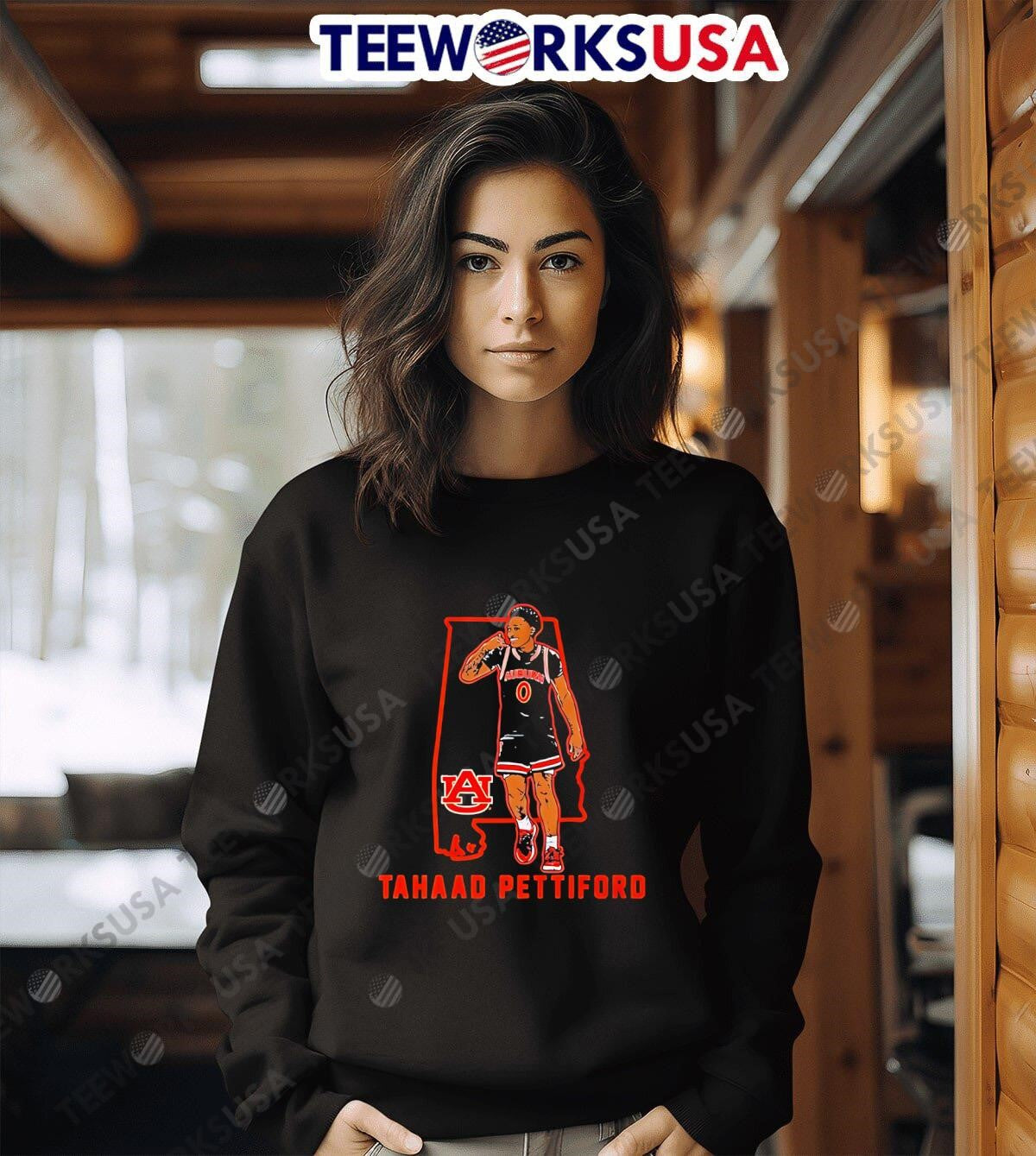 Auburn Basketball Tahaad Pettiford State Star - Adult & Kids T-Shirts, Sweatshirts & Hoodies apparel design preview 6