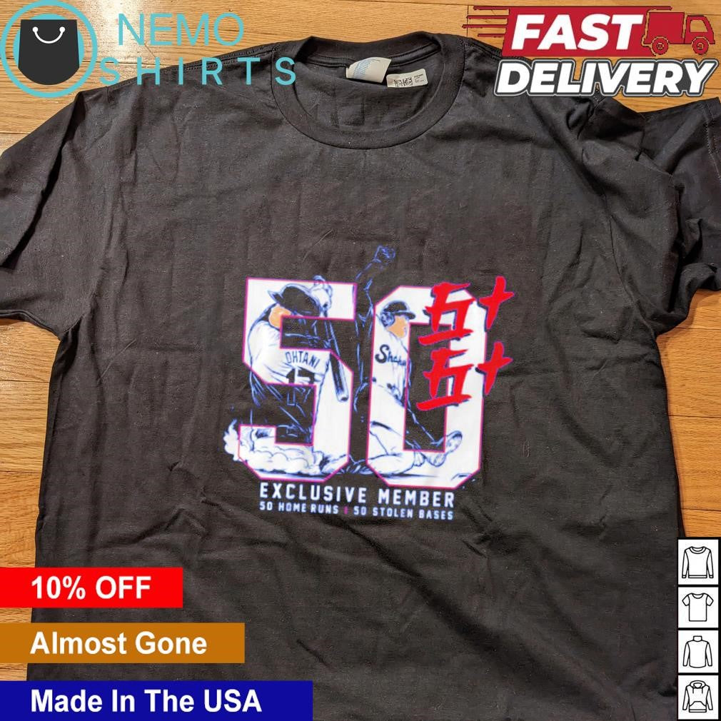 Shohei Ohtani 50 exclusive member LA Dodgers - Adult & Kids T-Shirts, Sweatshirts & Hoodies apparel design preview 4