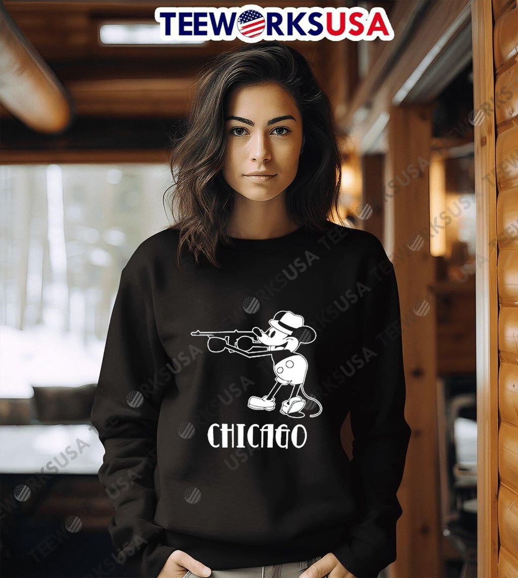 Mickey Chicago Tommy Gun - Adult & Kids T-Shirts, Sweatshirts & Hoodies apparel design preview 3