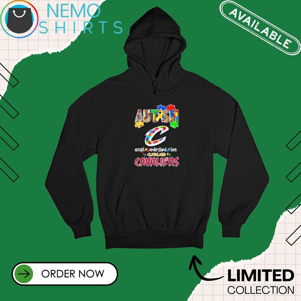 Autism accept understand love Cleveland Cavaliers - Adult & Kids T-Shirts, Sweatshirts & Hoodies apparel design preview 2