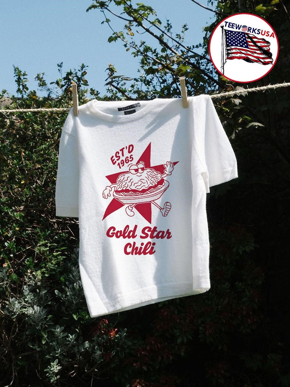 Gold Star Chili est'd 1965 logo - Adult & Kids T-Shirts, Sweatshirts & Hoodies apparel design preview 1