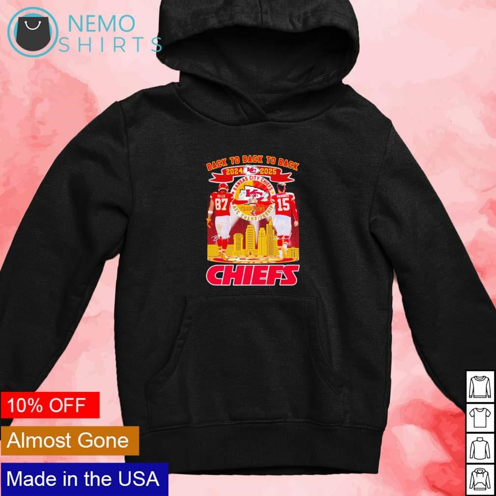 KC Chiefs Kelce and Mahomes back to AFC champions - Adult & Kids T-Shirts, Sweatshirts & Hoodies apparel design preview 4