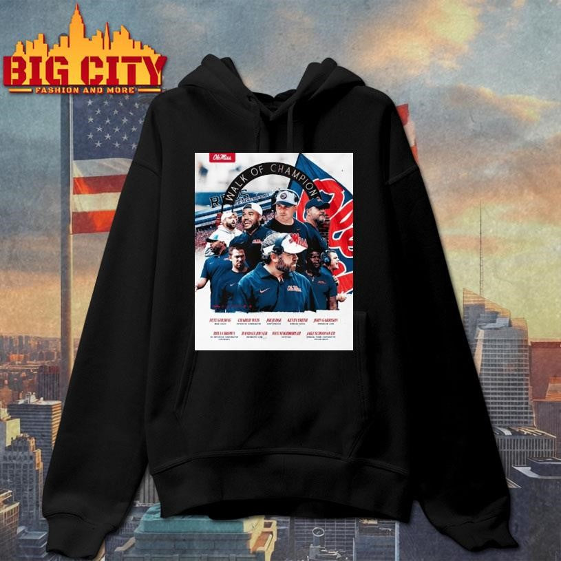 Ole Miss Rebels Walk Of Champions Head Coach Pete - Adult & Kids T-Shirts, Sweatshirts & Hoodies apparel design preview 2