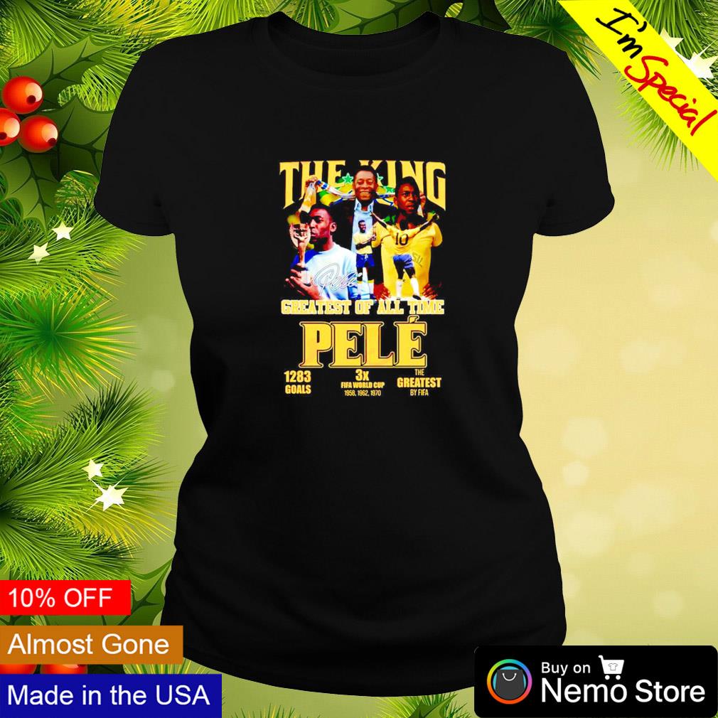The king greatest of all time Pele - Adult & Kids T-Shirts, Sweatshirts & Hoodies apparel design preview 3