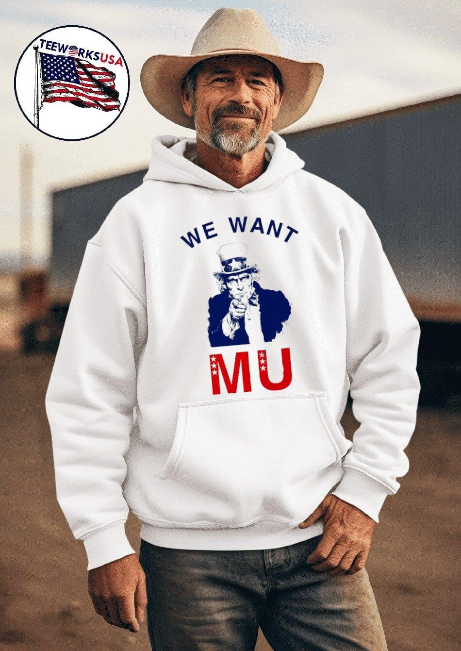 Uncle Sam we want MU - Adult & Kids T-Shirts, Sweatshirts & Hoodies apparel design preview 2