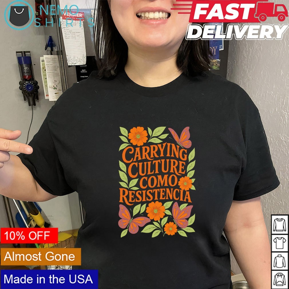 Carrying culture como resistencia floral - Adult & Kids T-Shirts, Sweatshirts & Hoodies apparel design preview 2