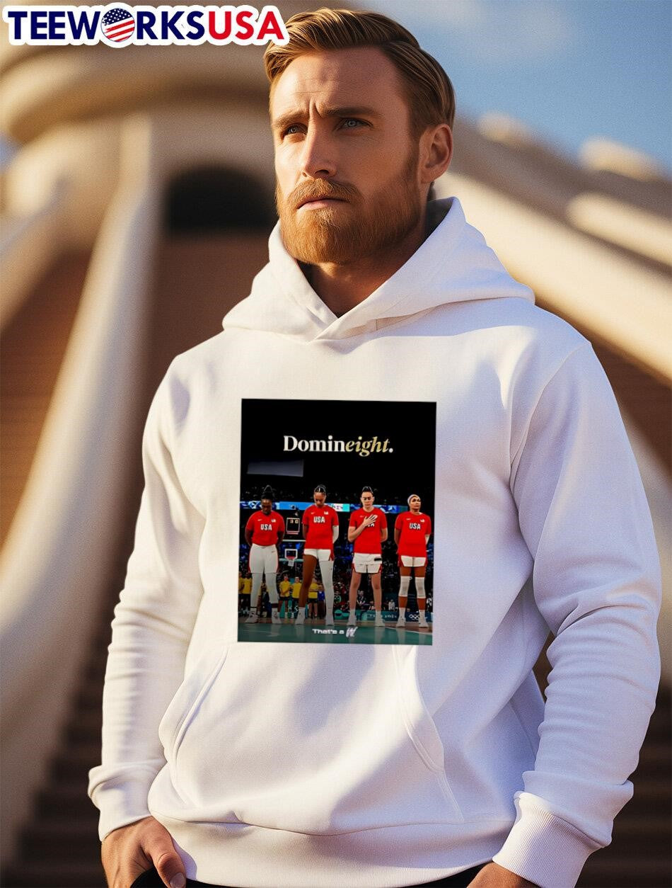 Team usa women's basketball domineight dominate - Adult & Kids T-Shirts, Sweatshirts & Hoodies apparel design preview 2