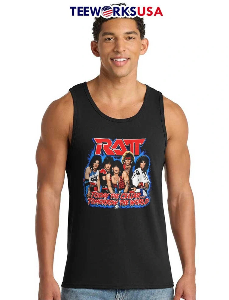 Ratt Today The Cellar Tomorrow World Band Photo Blue - Adult & Kids T-Shirts, Sweatshirts & Hoodies apparel design preview 6