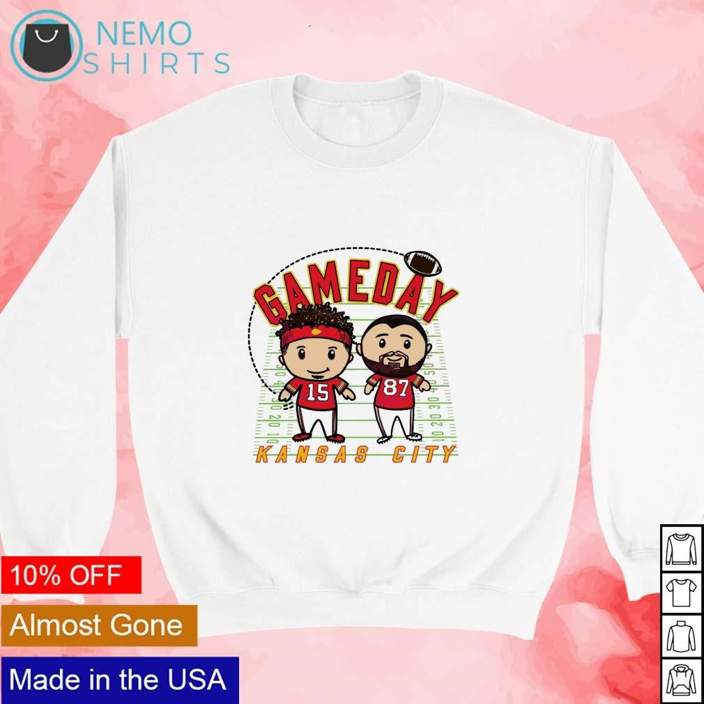 Gameday Kansas City Chiefs Patrick Mahomes and Travis - Adult & Kids T-Shirts, Sweatshirts & Hoodies apparel design preview 3
