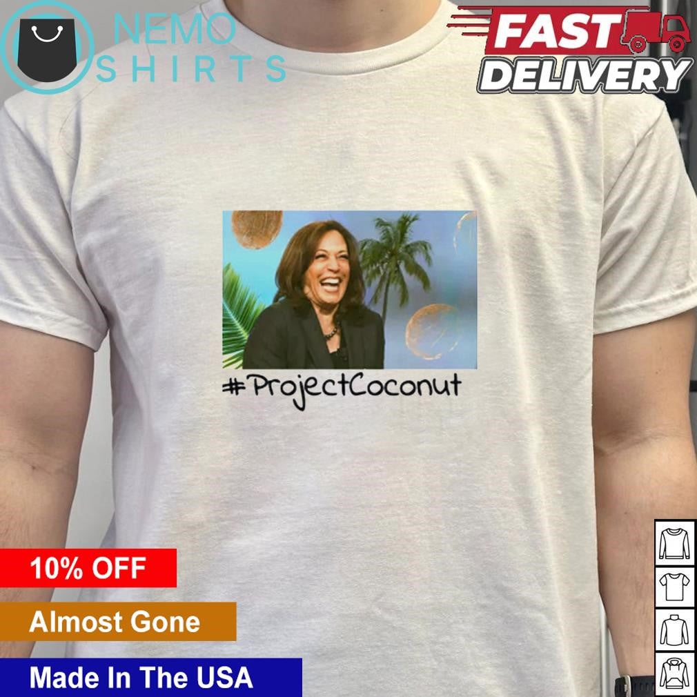 Kamala Harris laughing hashtag project coconut - Adult & Kids T-Shirts, Sweatshirts & Hoodies apparel design preview 5