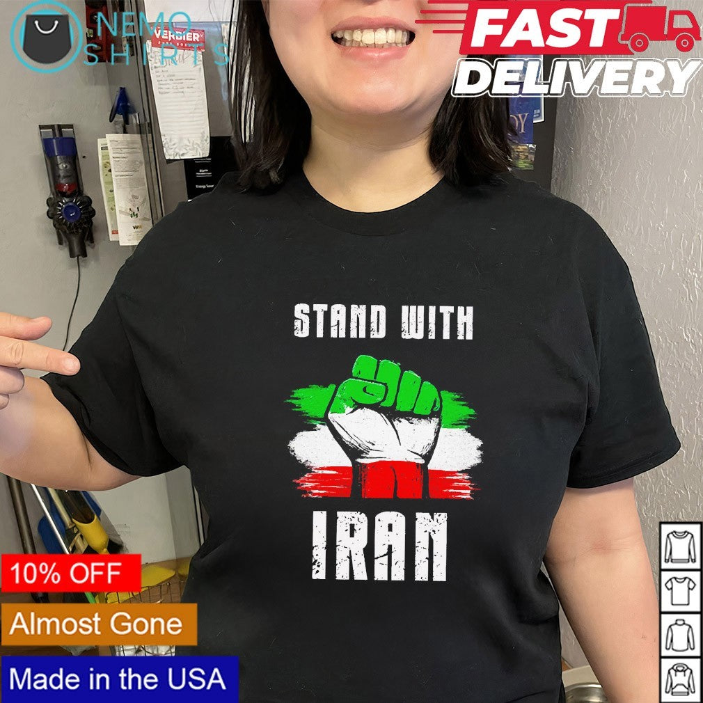 Unisex Stand with Iran Ships From USA For Sale - Adult & Kids T-Shirts, Sweatshirts & Hoodies apparel design preview 2