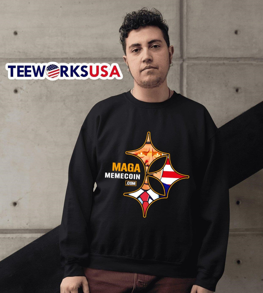 Maga Memecoin Pittsburgh Steelers - Adult & Kids T-Shirts, Sweatshirts & Hoodies apparel design preview 3
