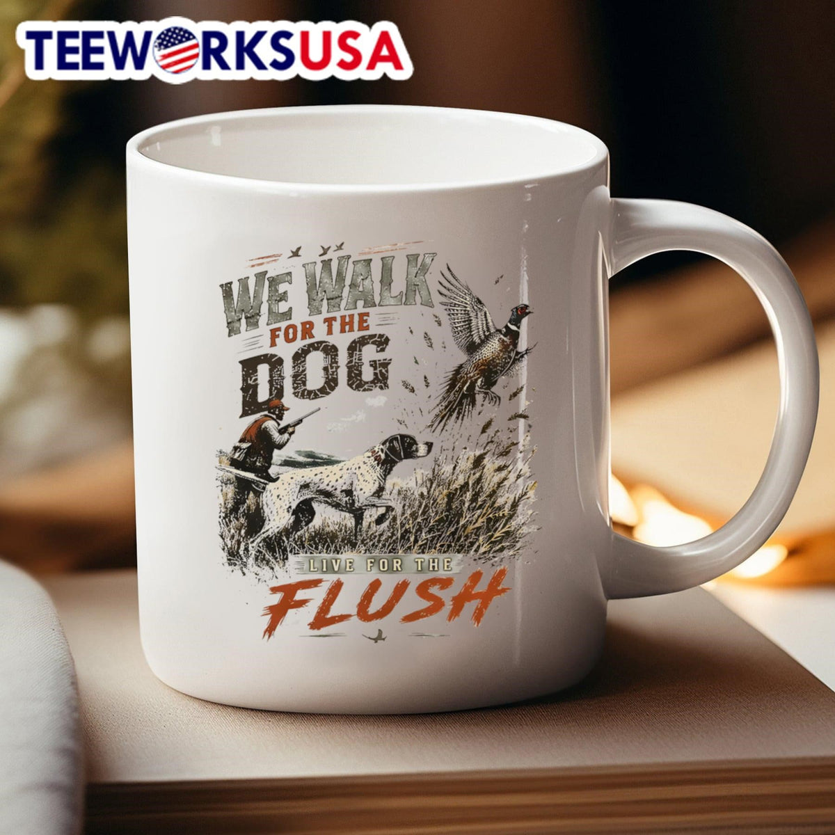 We Walk For The Dog Live Flush Hunting Bird - Adult & Kids T-Shirts, Sweatshirts & Hoodies apparel design preview 4