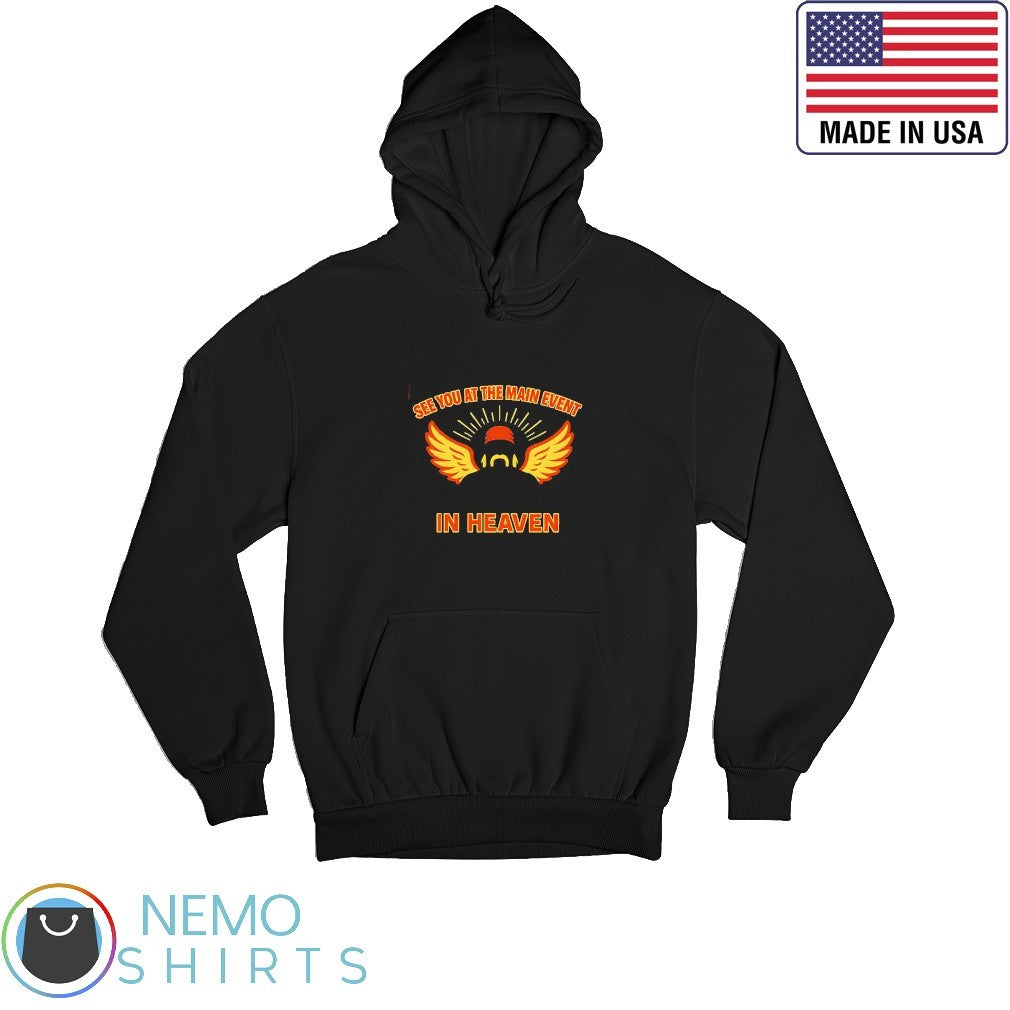 See you at the main event in heaven Hulk Hogan angel - Adult & Kids T-Shirts, Sweatshirts & Hoodies apparel design preview 2