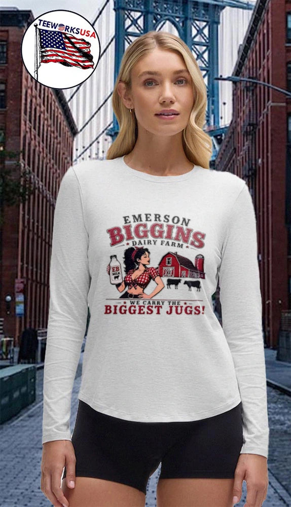 We Carry The Biggest Jugs Emerson Biggins Dairy Farm - Adult & Kids T-Shirts, Sweatshirts & Hoodies apparel design preview 4