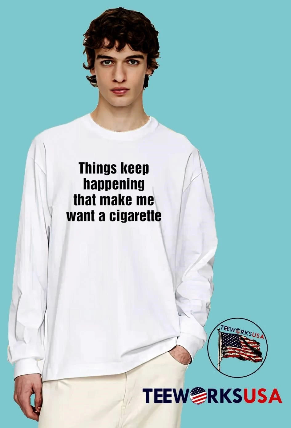 Stress Relief Relatable Slogan Things Keep Happening - Adult & Kids T-Shirts, Sweatshirts & Hoodies apparel design preview 3