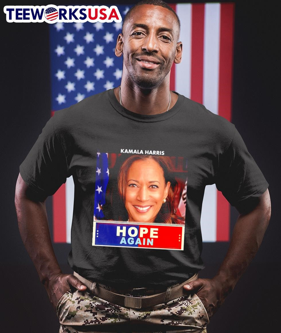 Kamala Harris hope again photo - Adult & Kids T-Shirts, Sweatshirts & Hoodies apparel design preview 1