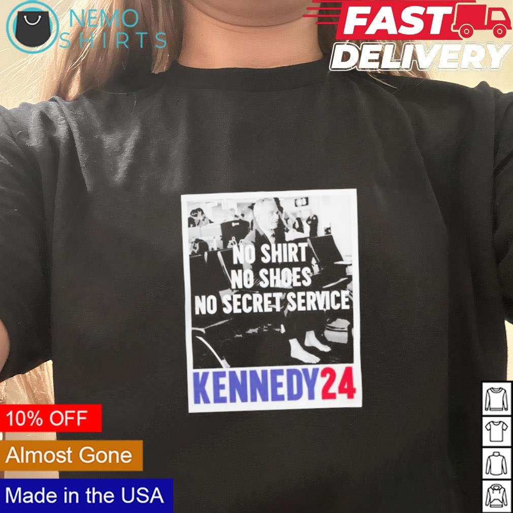 No shoes secret service Kennedy 24 - Adult & Kids T-Shirts, Sweatshirts & Hoodies apparel design preview 3