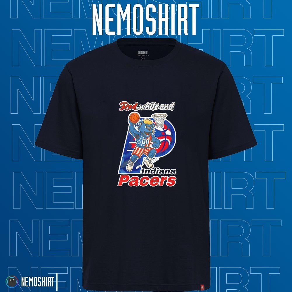 Red White and Indiana Pacers 4th of July - Adult & Kids T-Shirts, Sweatshirts & Hoodies apparel design preview 1