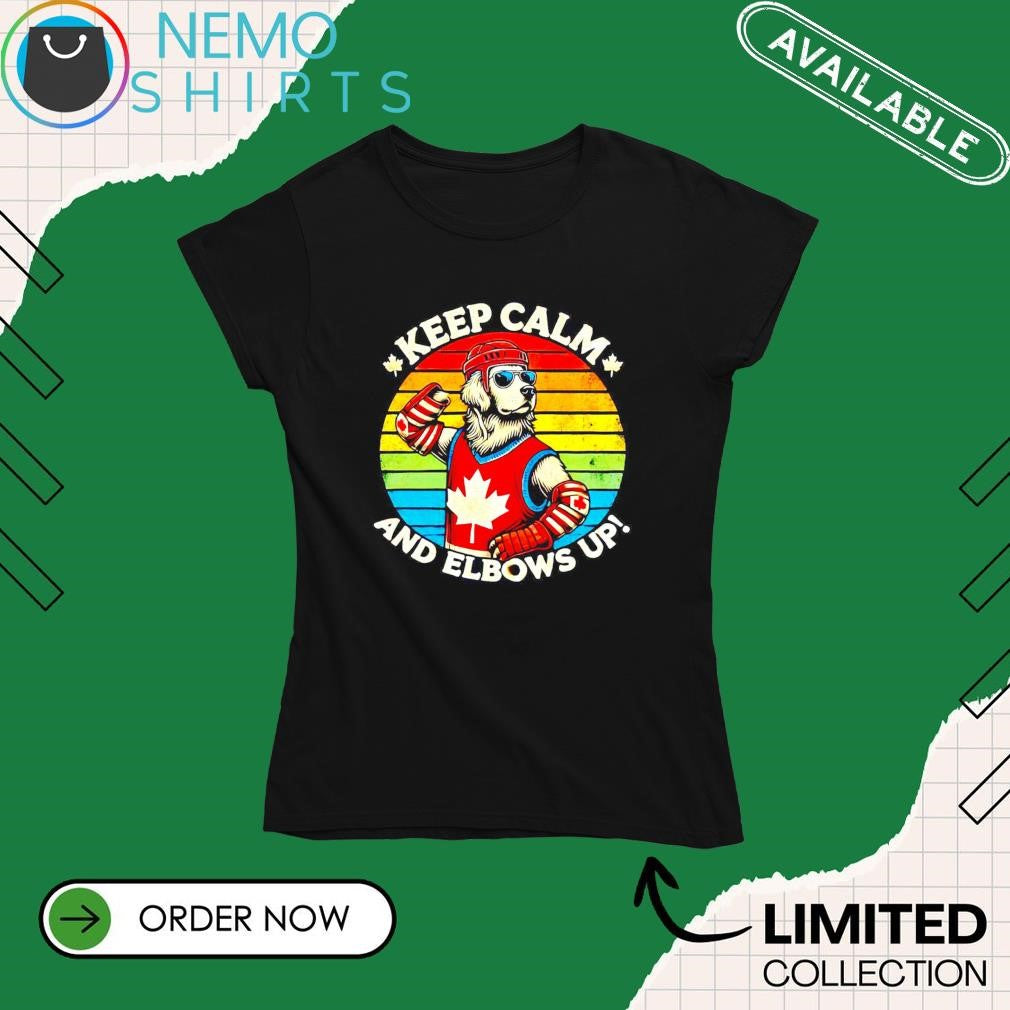 Keep calm and elbows up Golden Retriever Canada - Adult & Kids T-Shirts, Sweatshirts & Hoodies apparel design preview 4