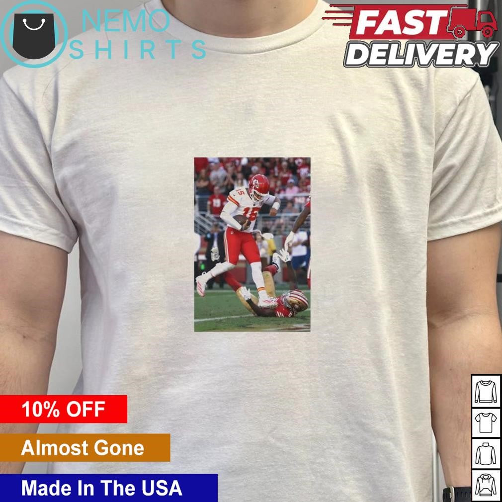 KC Chiefs Patrick Mahomes shockingly trucked SF 49ers - Adult & Kids T-Shirts, Sweatshirts & Hoodies apparel design preview 5