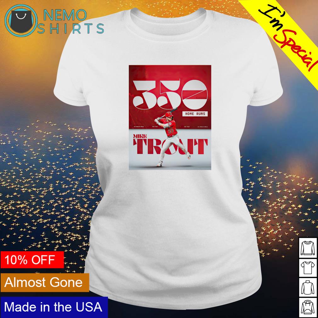 Los Angeles Angels Mike Trout 350 home runs - Adult & Kids T-Shirts, Sweatshirts & Hoodies apparel design preview 3