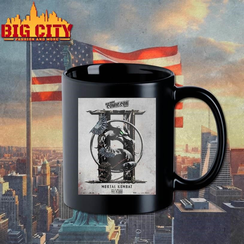 New York Comic Con Mortal Kombat Ii In Theaters May - Adult & Kids T-Shirts, Sweatshirts & Hoodies apparel design preview 3