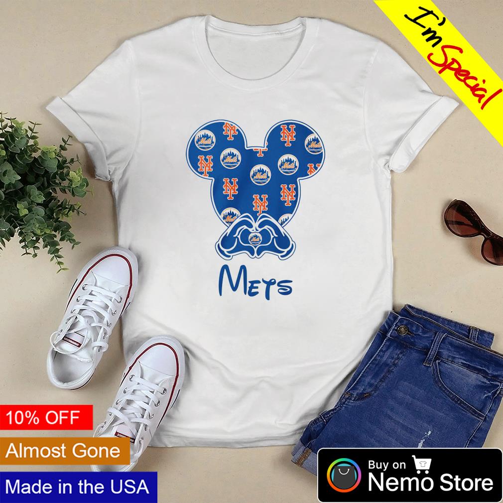 Mickey mouse love New York Mets - Adult & Kids T-Shirts, Sweatshirts & Hoodies apparel design preview 3