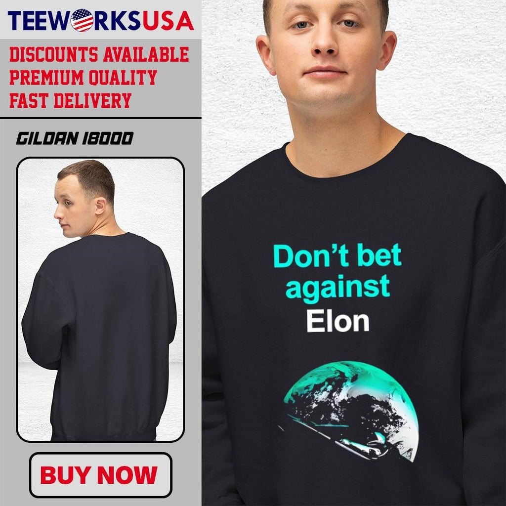 Steven Mark Ryan Don't Bet Against Elon - Adult & Kids T-Shirts, Sweatshirts & Hoodies apparel design preview 3