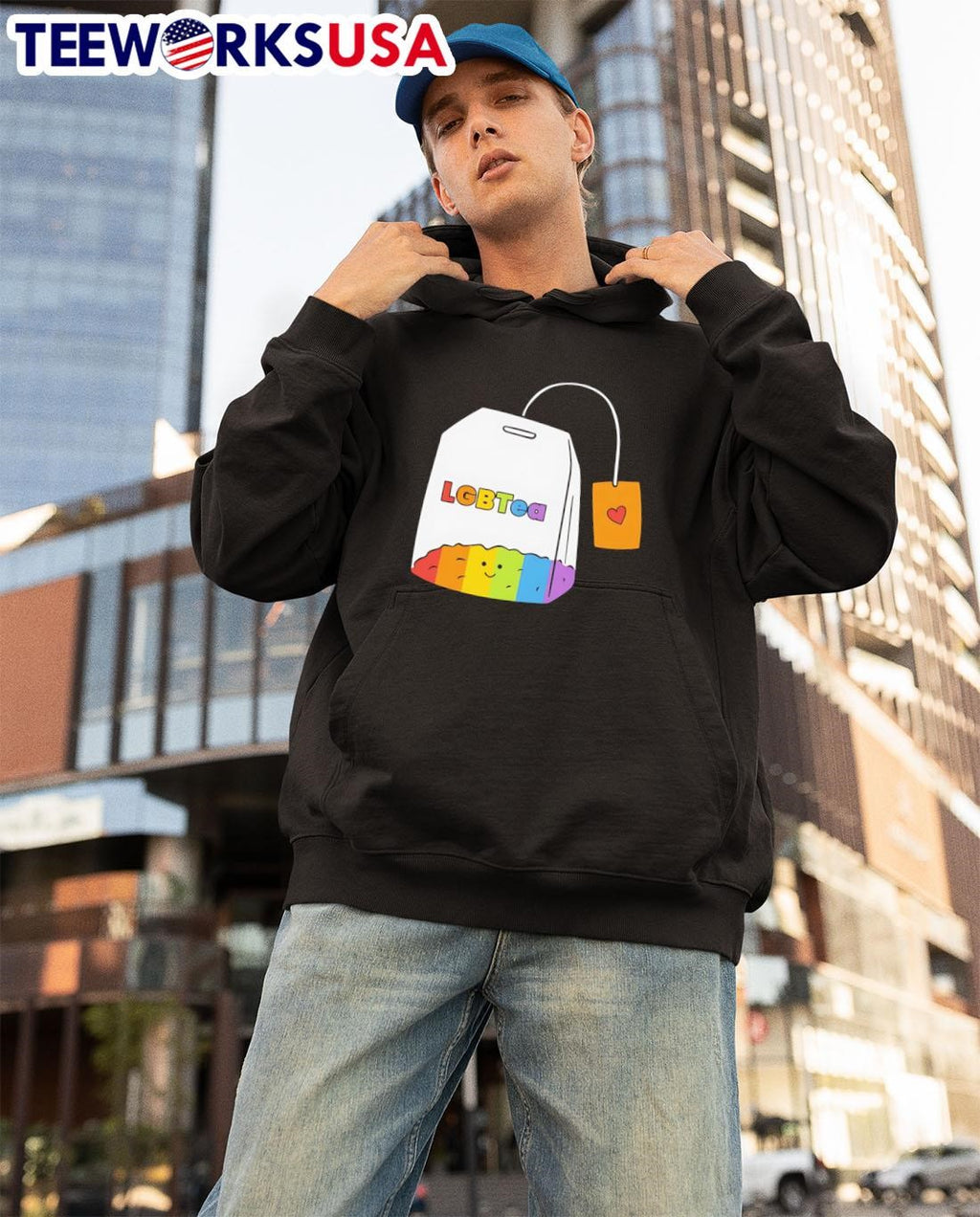 LGBTea pun funny pride Equal Rights - Adult & Kids T-Shirts, Sweatshirts & Hoodies apparel design preview 3