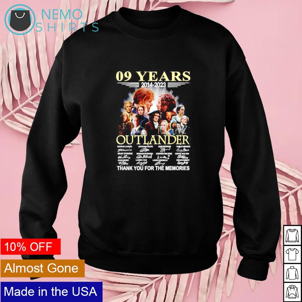 Outlander 9 years 2014 2023 thank you for the - Adult & Kids T-Shirts, Sweatshirts & Hoodies apparel design preview 3