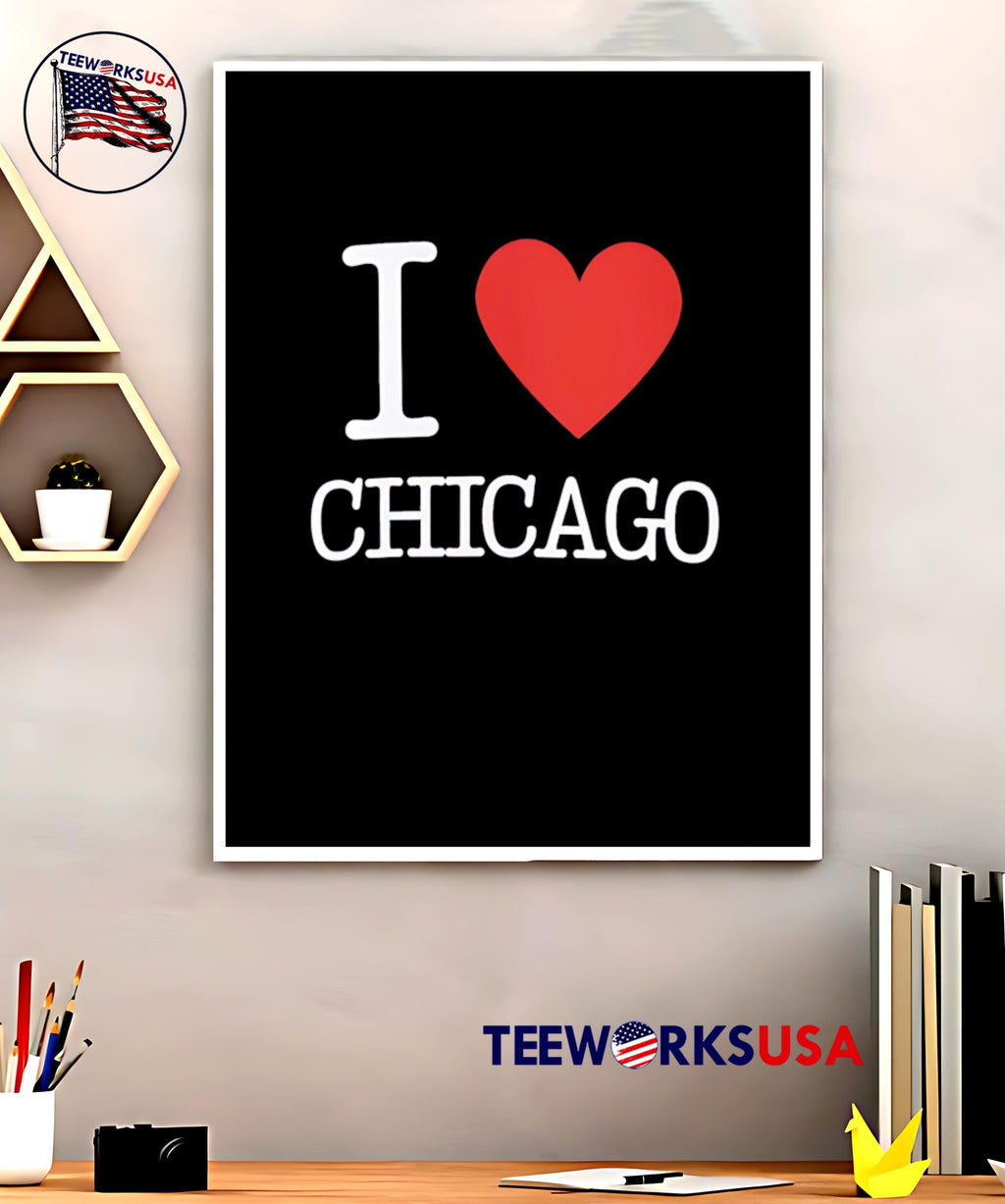 I Love Chicago heart - Adult & Kids T-Shirts, Sweatshirts & Hoodies apparel design preview 5