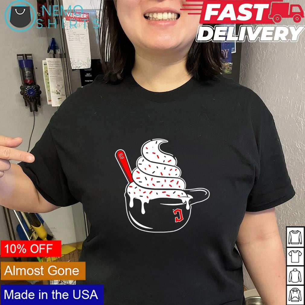 Ice Cream Cleveland Guardians helmet logo - Adult & Kids T-Shirts, Sweatshirts & Hoodies apparel design preview 2
