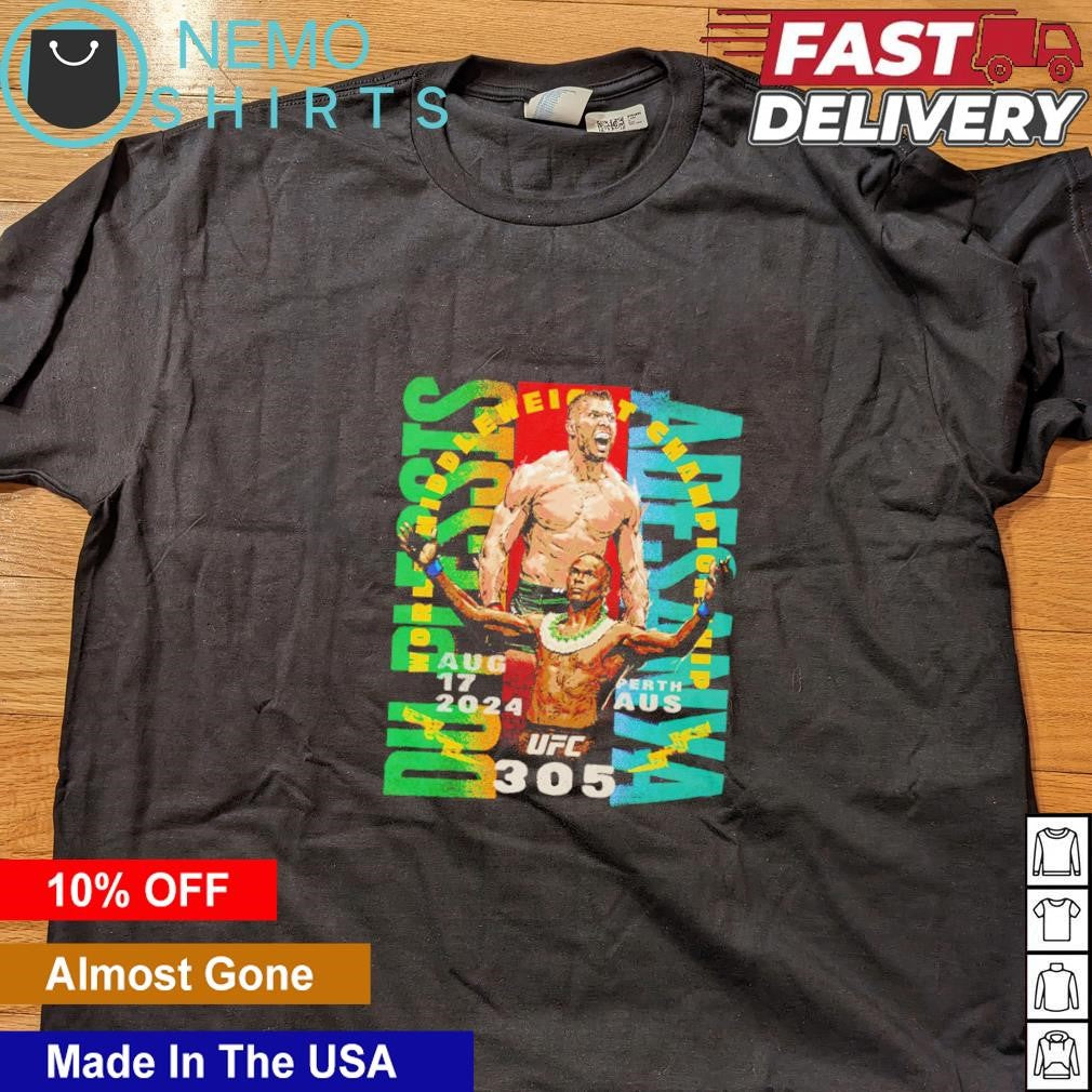 Israel Adesanya vs Dricus du Plessis UFC 305 Aug 2024 - Adult & Kids T-Shirts, Sweatshirts & Hoodies apparel design preview 4