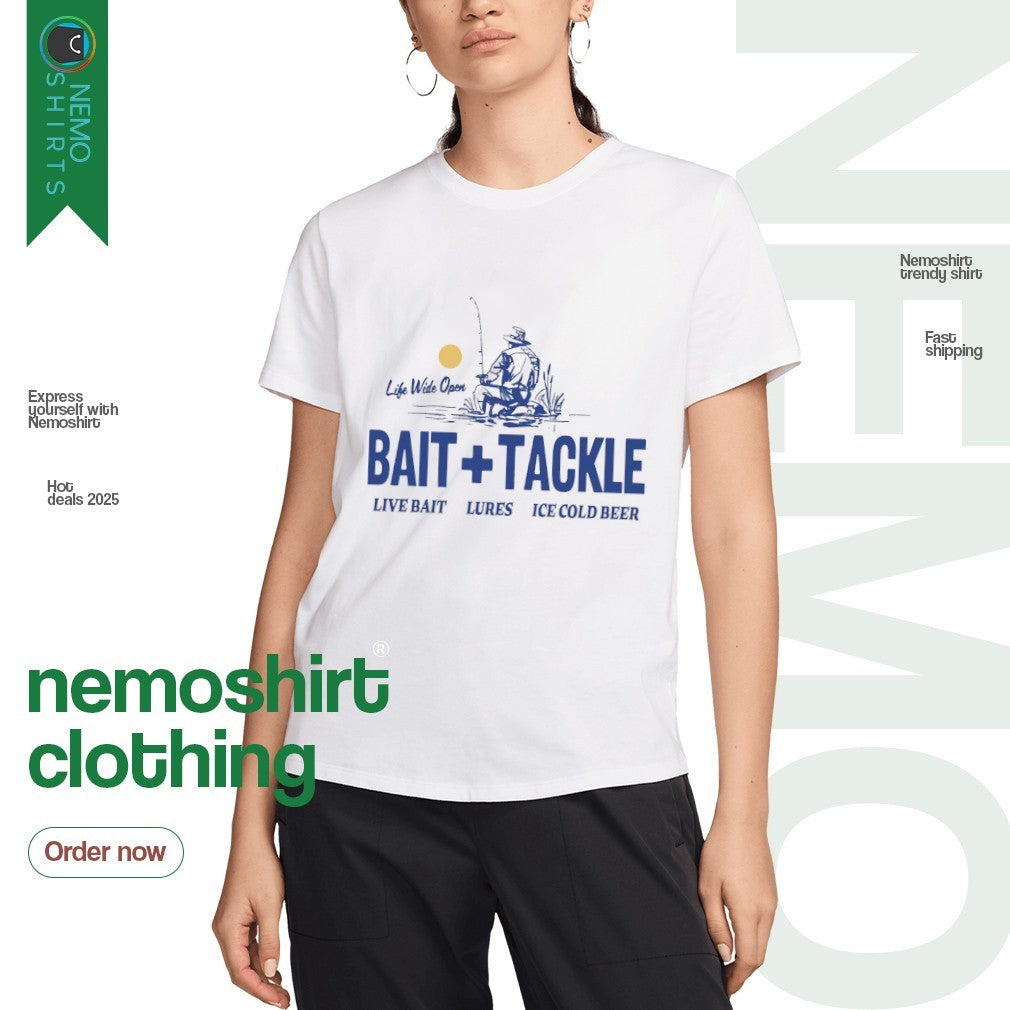 Bait and tackle live lures ice cold beer sunset - Adult & Kids T-Shirts, Sweatshirts & Hoodies apparel design preview 3