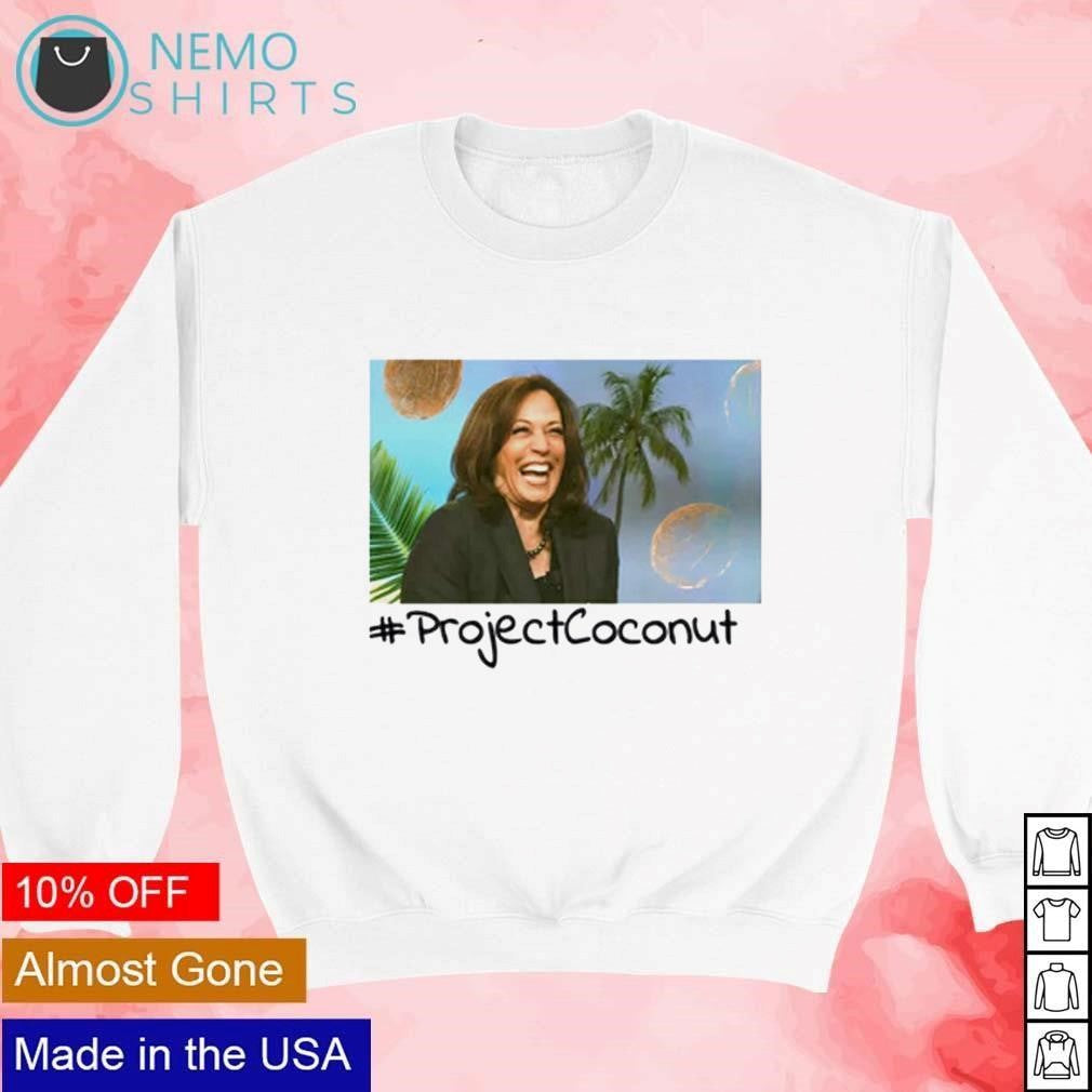 Kamala Harris laughing hashtag project coconut - Adult & Kids T-Shirts, Sweatshirts & Hoodies apparel design preview 4