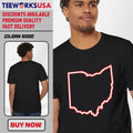 Ohio map simple - Adult & Kids T-Shirts, Sweatshirts & Hoodies apparel design preview 1
