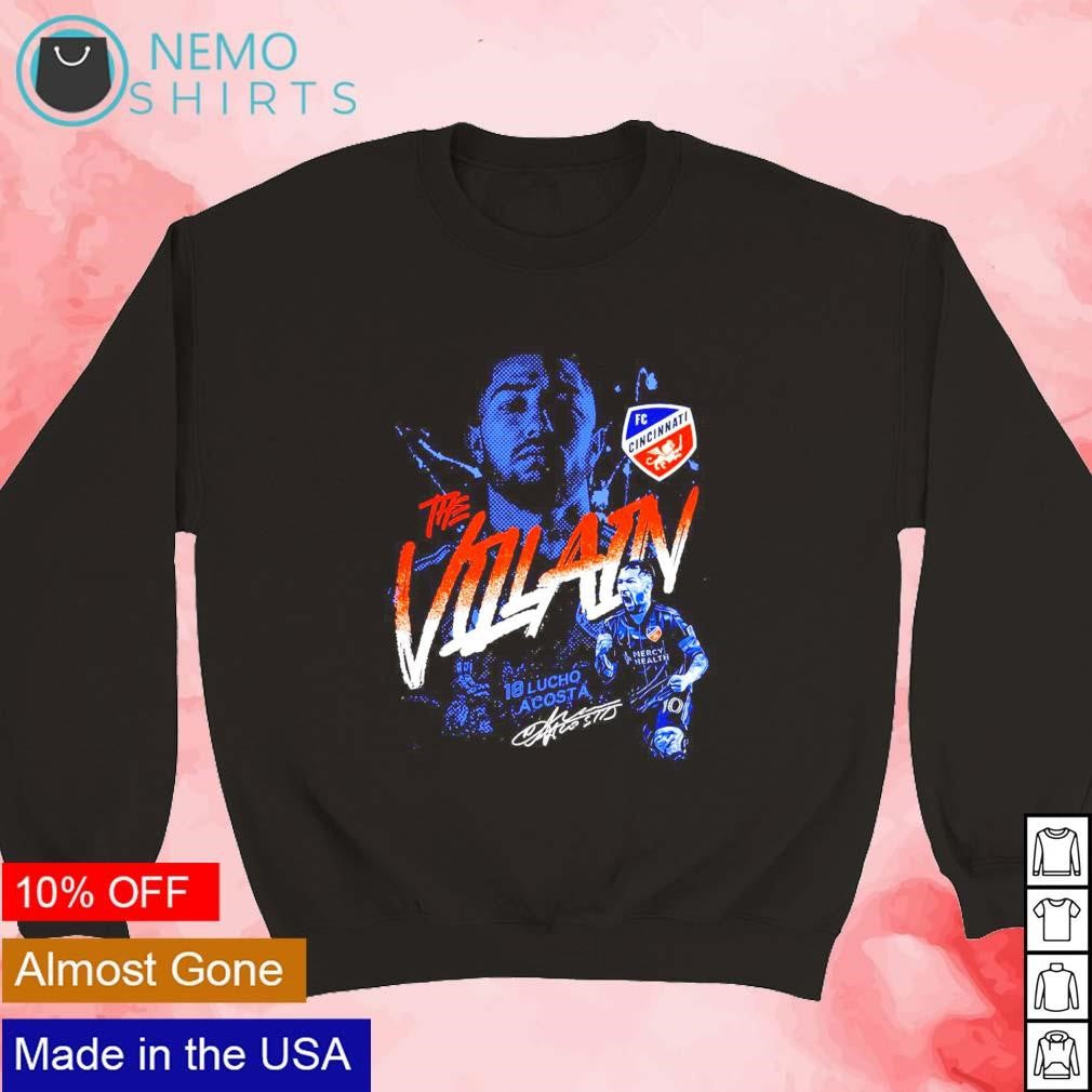 The Villain Luciano Acosta FC Cincinnati - Adult & Kids T-Shirts, Sweatshirts & Hoodies apparel design preview 3
