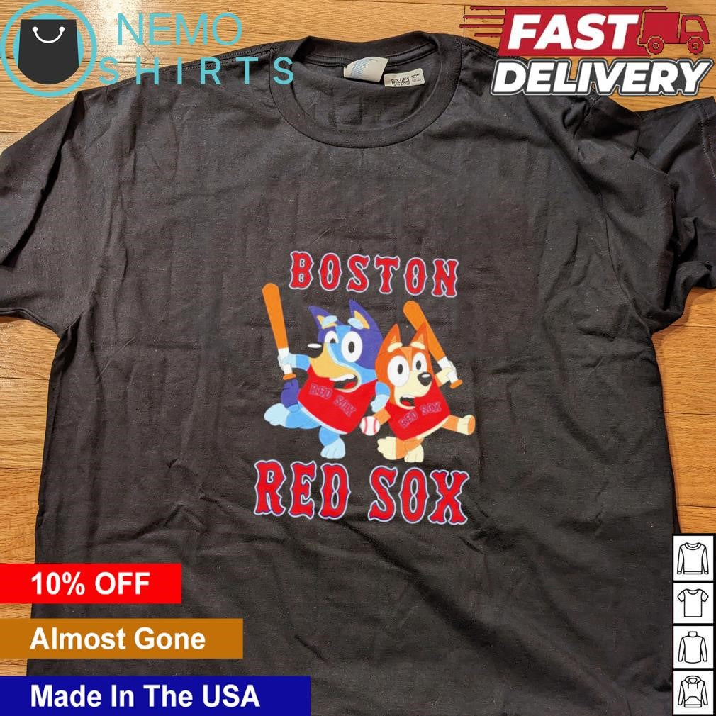Bluey and Bingo Boston Red Sox baseball - Adult & Kids T-Shirts, Sweatshirts & Hoodies apparel design preview 4