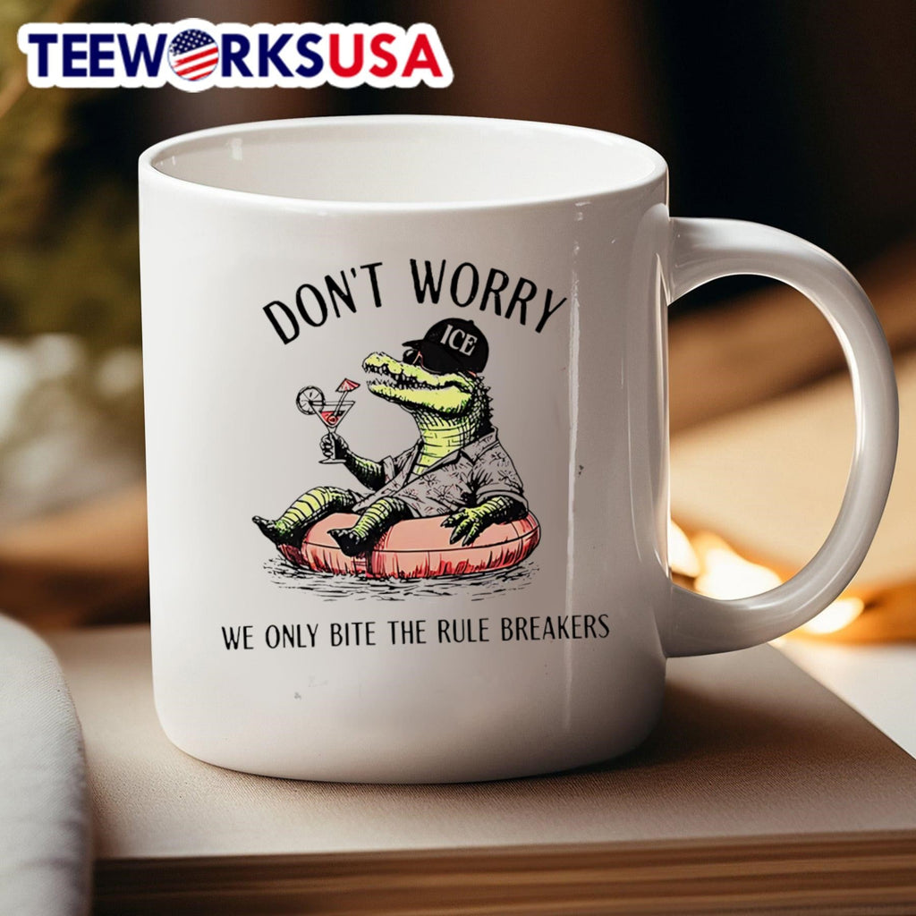 Alligator Alcatraz don't worry we only bite the rule - Adult & Kids T-Shirts, Sweatshirts & Hoodies apparel design preview 4